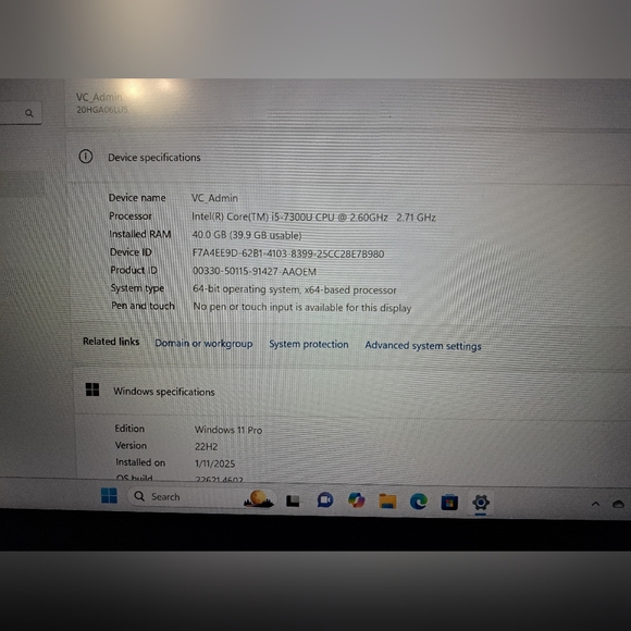 Refurbished Lenovo ThinkPad T470s i5-7300U,2TB NVMe SSD,40GB RAM,Wifi 6E,4G LTE - Picture 12 of 12
